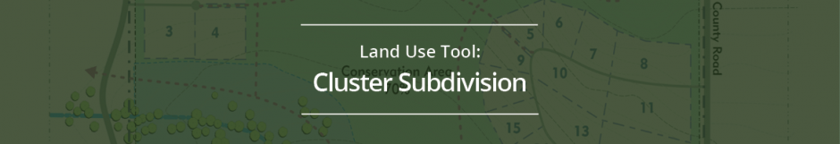 Banner with a photo of an overhead map, with a transparent green overlay and the title of this section